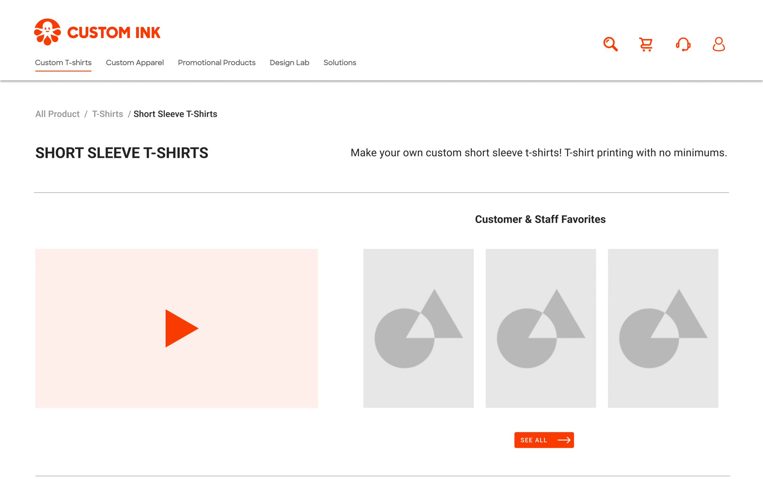 CI STS Cateogry Page – Section 1 (Promo Video & Featured Items)