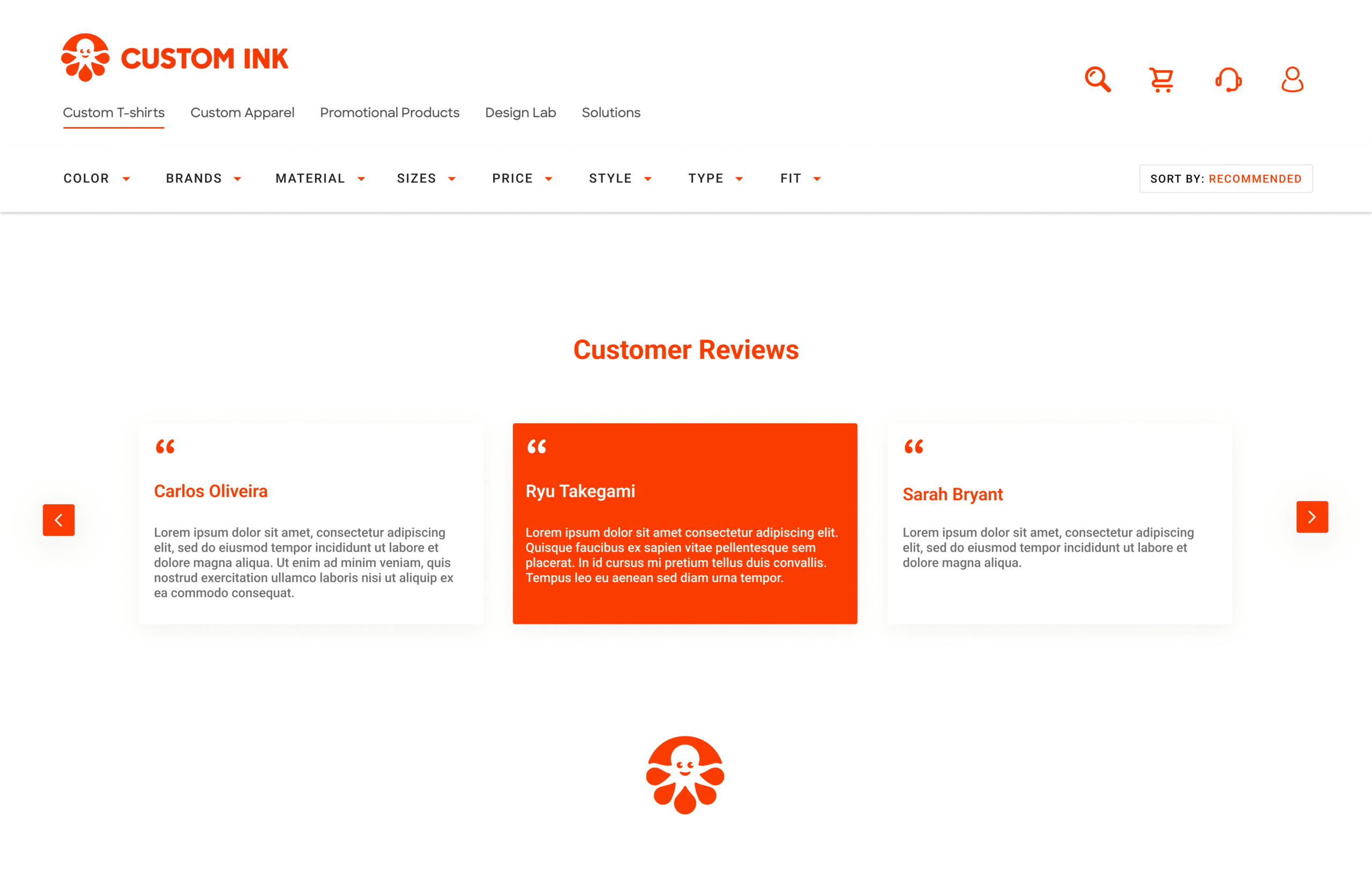 CI STS Cateogry Page – Section 5 (Customer Review